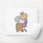 Tapis De Souris Fille sur ordinateur (Avec souris)