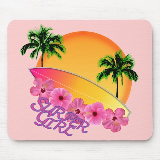 Tapis De Souris Fille surfeuse (Devant)