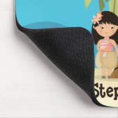 Tapis De Souris Fille surfeuse hawaïenne (Coin)