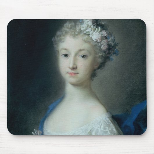 Tapis De Souris Fille tenant un singe (Devant)
