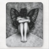 Tapis De Souris Fille triste Mousepad de papillon (Devant)