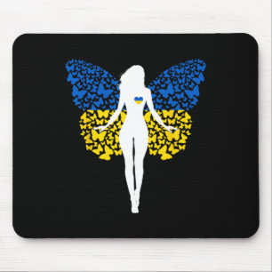 Tapis De Souris Fille ukrainienne racines drapeau ukrainien fierté