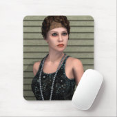 Tapis De Souris Fille Vintage (Avec souris)
