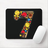 Tapis De Souris Filles 7ème anniversaire Thème Softll 7 ans Annive (Avec souris)