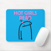 Tapis De Souris Filles Chaudes Lisent (Avec souris)