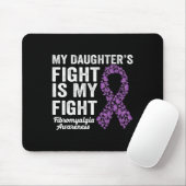 Tapis De Souris Filles combat est mon combat violet fibromyalgie A (Avec souris)