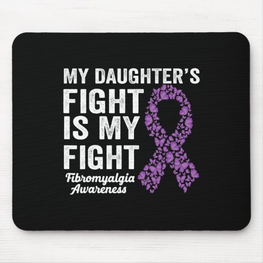Tapis De Souris Filles combat est mon combat violet fibromyalgie A (Devant)
