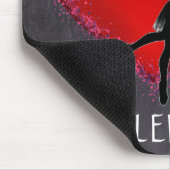 Tapis De Souris Filles Danse Chalkboard Coeur avec/ Nom personnali (Coin)