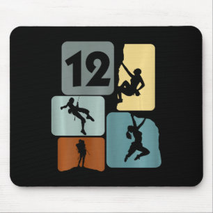 Tapis De Souris Filles de 12 ans escaladant l'escalade de bloc 12e