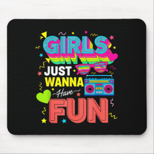 Tapis De Souris Filles drôles juste W s'amuser Incroyable 70's 80'
