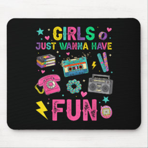 Tapis De Souris Filles drôles veulent s'amuser génial 70's 80's 90