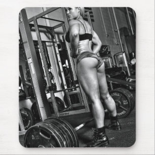 Tapis De Souris Filles féminines chaudes de forme physique