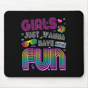 Tapis De Souris Filles géniales des années 80 se donnent du bon te