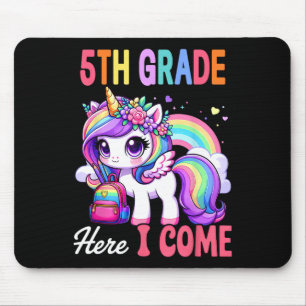 Tapis De Souris Filles Licorne de 5e année, me voici, Chemise rent