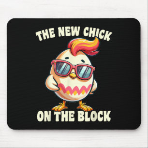 Tapis De Souris Filles Nouveau Chick Sur Le Bloc Oeuf Chasse Pâque