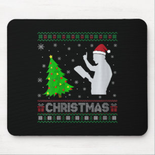 Tapis De Souris Filles Prêcheuse Noël Arbre Éclairage Laide Noël