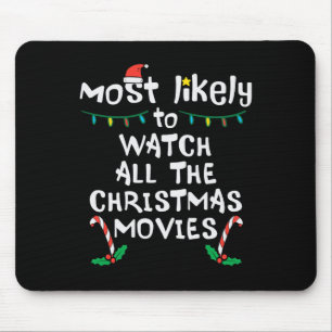 Tapis De Souris Film de Noël le plus susceptible d'être regardé Xm