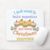 Tapis De Souris Films de Noël et Cupcakes (Avec souris)