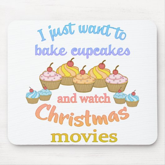 Tapis De Souris Films de Noël et Cupcakes (Devant)