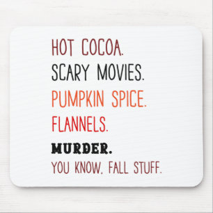 Tapis De Souris Films d'horreur de cacao chaud Citrouille épices f