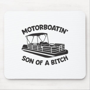Tapis De Souris Fils de Motorboatin 'd'un bateau ponton drôle 