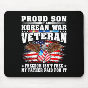 Tapis De Souris Fils fier de vétéran de la guerre de Corée liberté