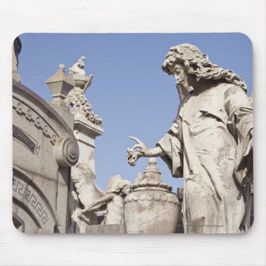 Tapis De Souris Fin de statue d'angle dans le cimetière de (Devant)