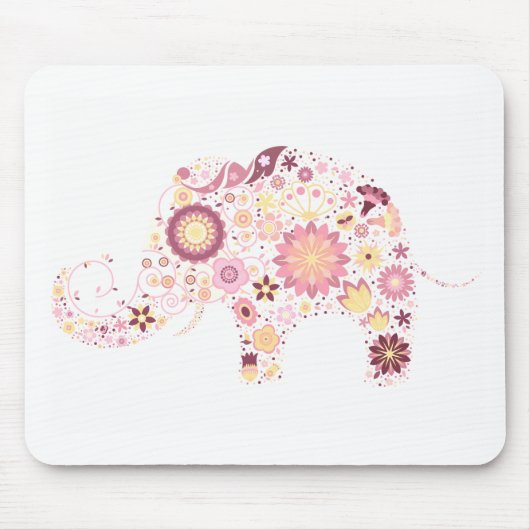 Tapis De Souris Fine Cool mignonne Girl Retro Mode florale (Devant)