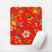 Tapis De Souris Fine mignon Cool Girl Retro Floral Mode (Avec souris)