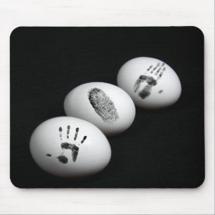 Tapis De Souris Fingerprints on White Eggs
