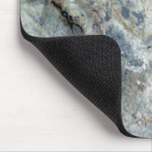 Tapis De Souris Finition en pierre de marbre blanc bleu glace (Coin)