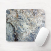 Tapis De Souris Finition en pierre de marbre blanc bleu glace (Avec souris)