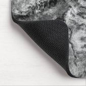 Tapis De Souris Finition en pierre de marbre blanche noire striée (Coin)