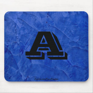 Tapis De Souris Finition fausse Toscane Bleu Monogramme