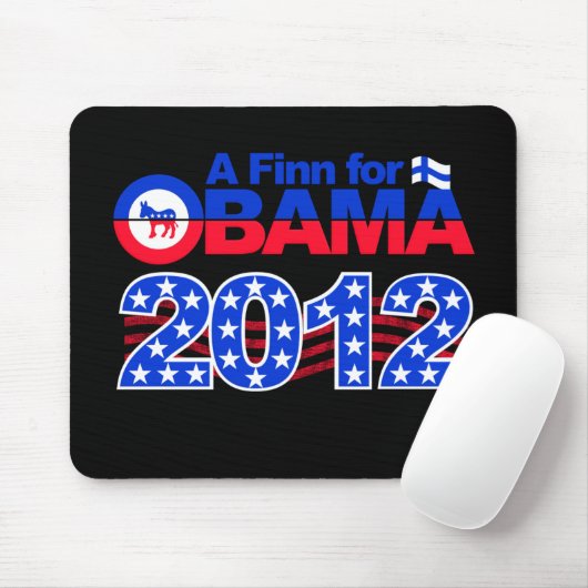Tapis De Souris FINN POUR OBAMA 2012 mousepad (Avec souris)