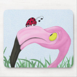 Tapis De Souris Fiona Le Flamant rose Et Le Ladybug
