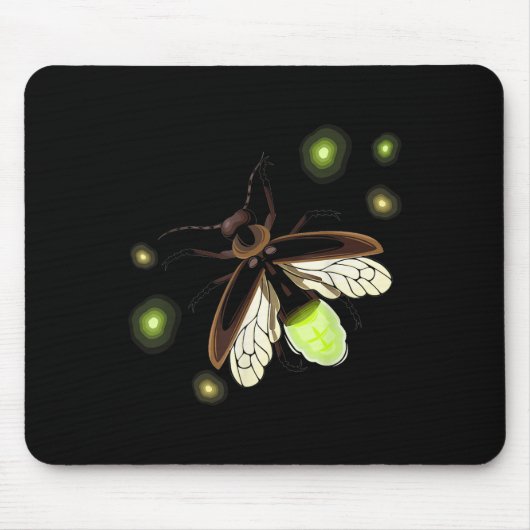 Tapis De Souris Fireflies Camping naturel Insecte (Devant)