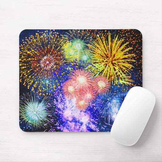 Tapis De Souris Fireworks Burns Pad de souris (Avec souris)
