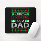 Tapis De Souris First Christmas As A Dad Santa Hat Ugly Xmas New D (Avec souris)