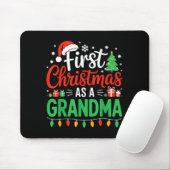 Tapis De Souris First Christmas As A Grandma Matching New Nana Gra (Avec souris)