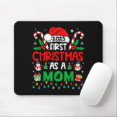 Tapis De Souris First Christmas As A Mom 2025 Family Matching 1st (Avec souris)