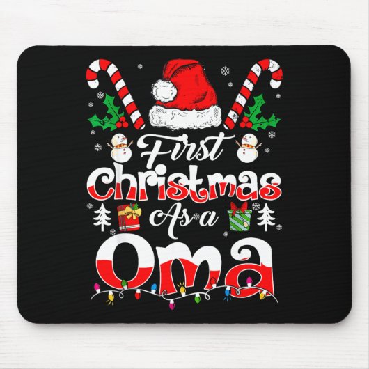 Tapis De Souris First Christmas As A Oma Family Matching (Devant)