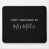 Tapis De Souris First Christmas As Mrs D Name (Devant)