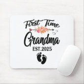 Tapis De Souris First Time Grandma 2025 Mothers Day Promoted To Gr (Avec souris)