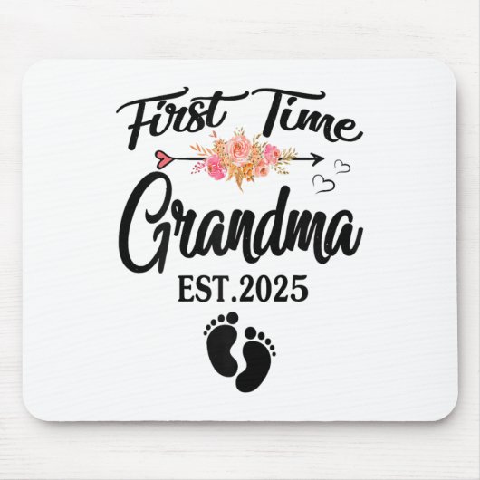 Tapis De Souris First Time Grandma 2025 Mothers Day Promoted To Gr (Devant)