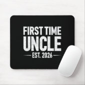 Tapis De Souris First Time Uncle Est. 2026 Funny New Uncle  (Avec souris)