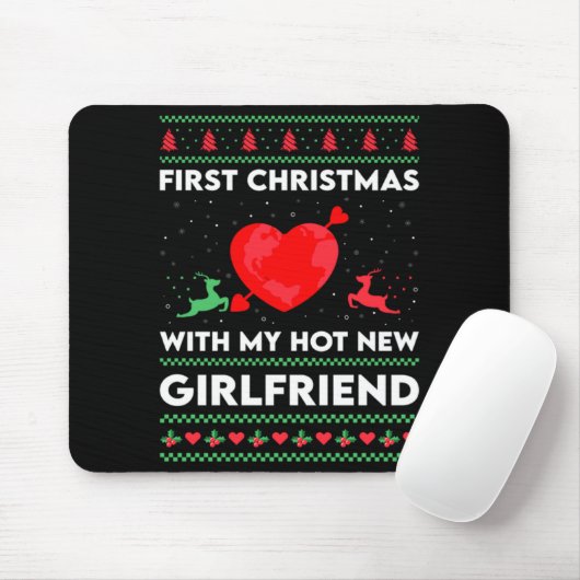 Tapis De Souris First Xmas With My New Girlfriend Men Ugly Christ  (Avec souris)