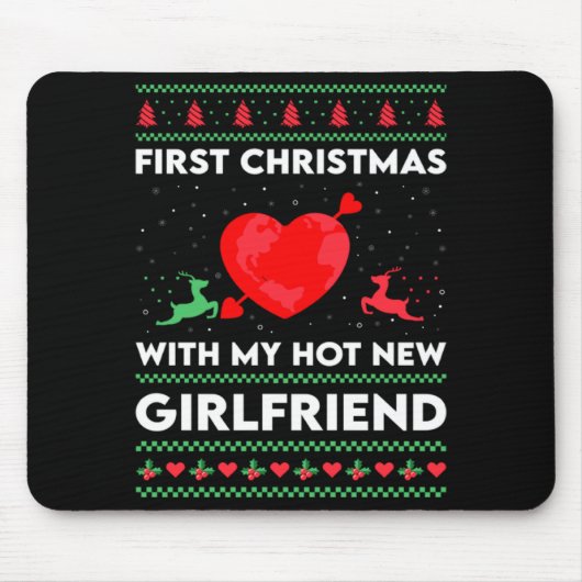 Tapis De Souris First Xmas With My New Girlfriend Men Ugly Christ (Devant)