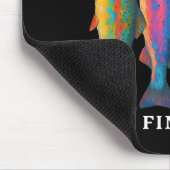 Tapis De Souris Fish Around And Find Trout Funny Fishing Fishermen (Coin)