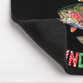 Tapis De Souris Fish Around Find Trout, Funny Fisherman Fishing Ch (Coin)